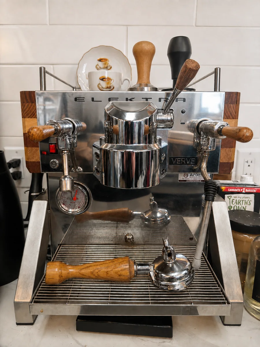 The espresso machine at Smokey's